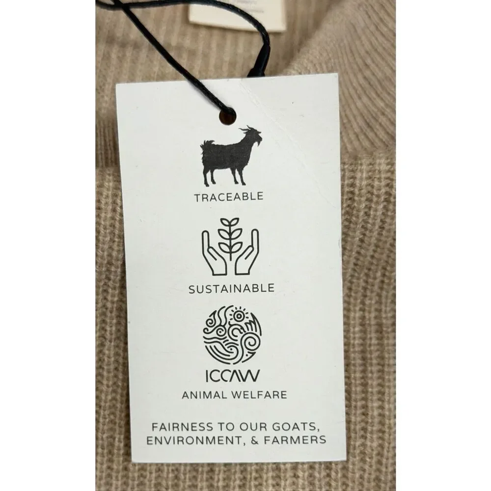 Naked Cashmere 100% Cashmere Short in Camel NWT Size XS - Picture 5 of 6